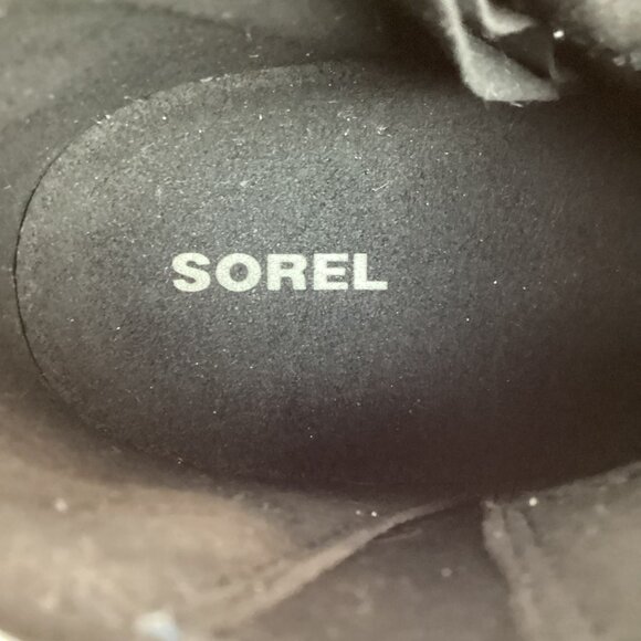 Sorel Joan Of Arctic Wedge ll Zip Womens 9.5 Nubuck Leather Ankle Boots Black - Picture 11 of 11